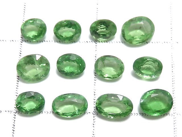 [Video][One of a kind] High Quality Tsavorite Garnet AAA- Loose stone Faceted 12pcs Set NO.6