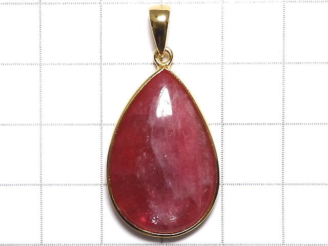 [Video][One of a kind] Rhodonite AAA Pendant 18KGP NO.37