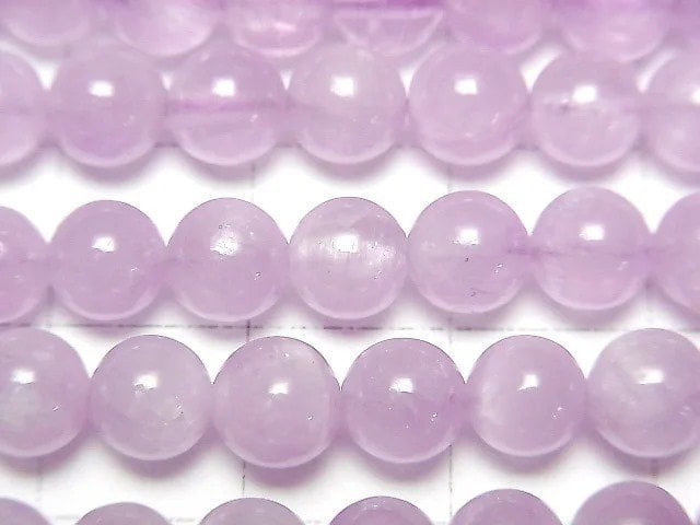 [Video] Kunzite AAA- Round 6mm half or 1strand beads (aprx.15inch/38cm)