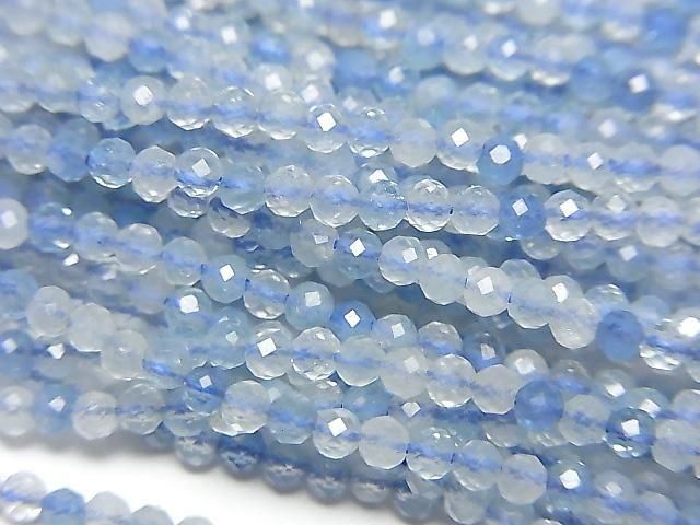 深藍海藍寶石 AA+ 切面圓珠 2mm 1串 (約15英吋/37公分) 高品質！
