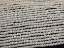 [Video] Fresh Water Pearl AA++ White Rondelle 3-4mm 1strand beads (aprx.14inch/34cm)