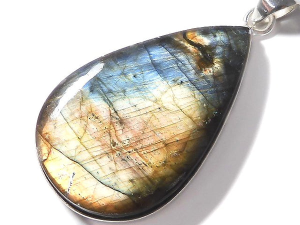 [Video][One of a kind] Labradorite AAA Pendant Silver925 NO.239