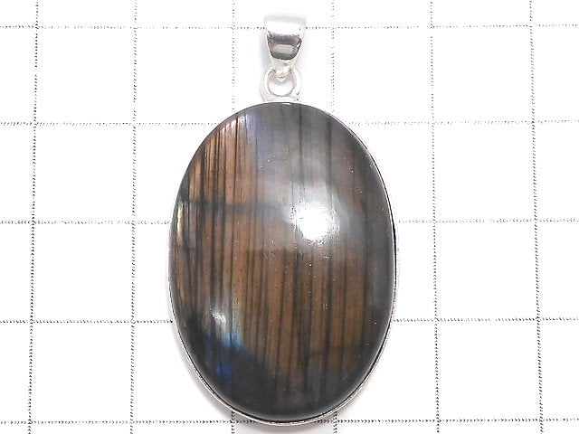 [Video][One of a kind] Labradorite AAA Pendant Silver925 NO.242