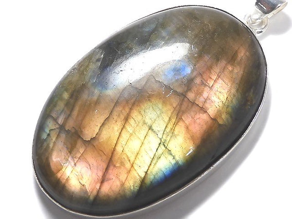 [Video][One of a kind] Labradorite AAA Pendant Silver925 NO.245