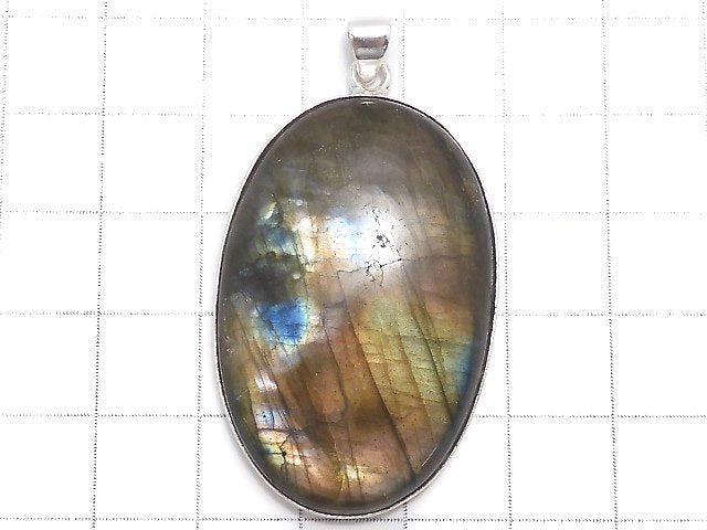 [Video][One of a kind] Labradorite AAA Pendant Silver925 NO.245