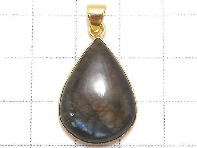 [Video][One of a kind] Labradorite AAA Pendant 18KGP NO.246