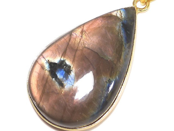 [Video][One of a kind] Labradorite AAA Pendant 18KGP NO.251