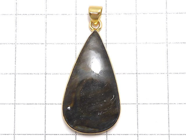 [Video][One of a kind] Labradorite AAA Pendant 18KGP NO.254