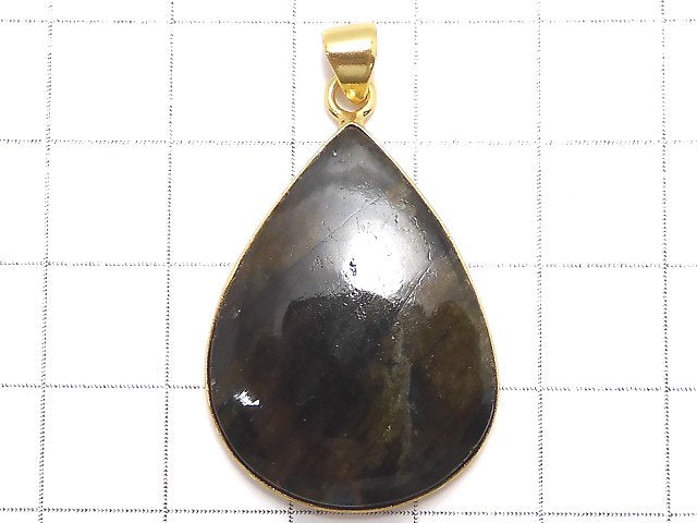 [Video][One of a kind] Labradorite AAA Pendant 18KGP NO.256