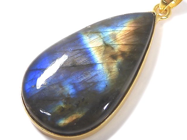 [Video][One of a kind] Labradorite AAA Pendant 18KGP NO.259