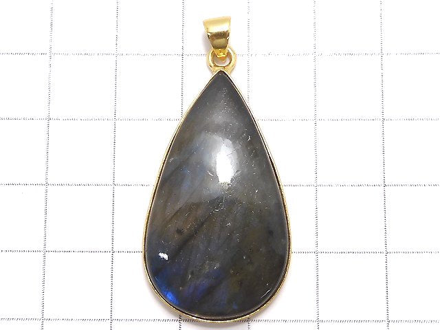 [Video][One of a kind] Labradorite AAA Pendant 18KGP NO.259