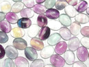 [Video] Multicolor Fluorite AA++ Oval Cabochon 16x12mm 3pcs