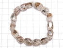 [Video][One of a kind] Oil in Quartz Faceted Nugget Bracelet NO.105