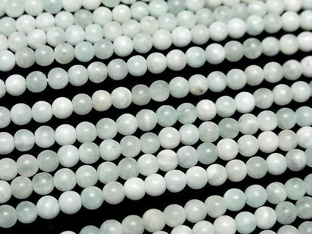 [Video] Blue Aragonite Round 4.5mm 1strand beads (aprx.15inch/37cm)