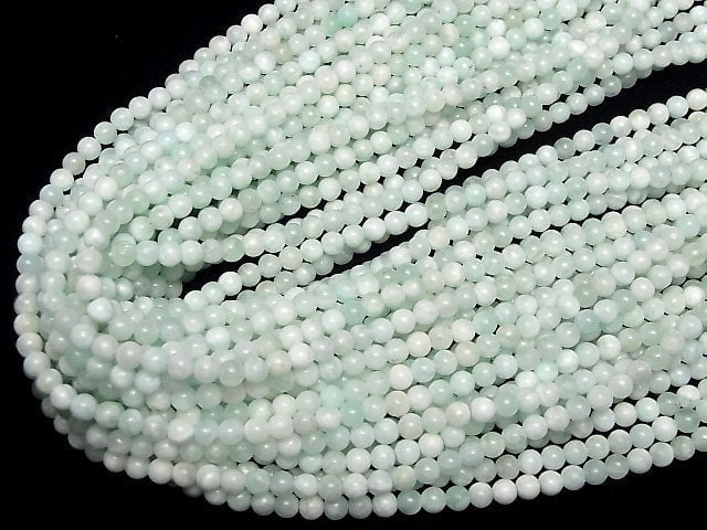 [Video] Blue Aragonite Round 4.5mm 1strand beads (aprx.15inch/37cm)