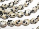 [Video] Dalmatian Jasper Oval 8x6mm 1strand beads (approx. 15 inches/37 cm)