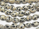 [Video] Dalmatian Jasper Oval 8x6mm 1strand beads (approx. 15 inches/37 cm)