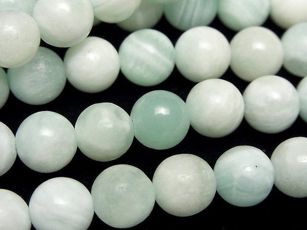 [Video] Blue Aragonite Round 8.5mm 1strand beads (aprx.15inch/38cm)