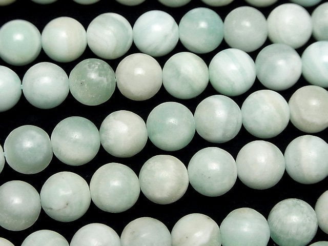 [Video] Blue Aragonite Round 10.5mm half or 1strand beads (aprx.15inch/36cm)