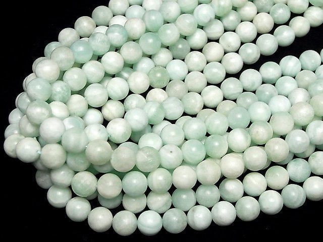 [Video] Blue Aragonite Round 10.5mm half or 1strand beads (aprx.15inch/36cm)