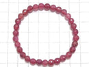 [Video][One of a kind] High Quality Ruby AAA- Faceted Round 5.5mm Bracelet NO.14