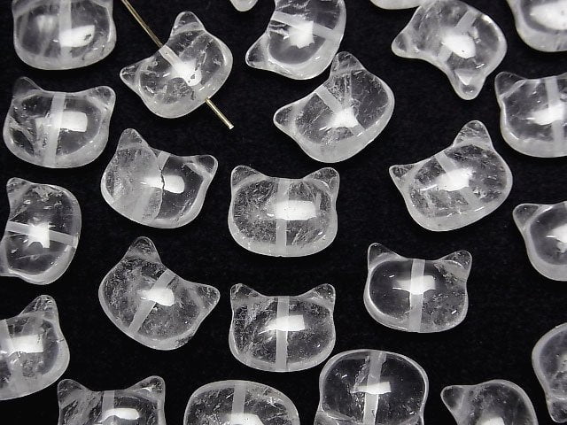 [Video] Crystal AA Cat Motif 10x13mm [Drilled Hole] 2pcs