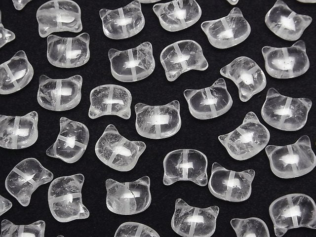 [Video] Crystal AA Cat Motif 10x13mm [Drilled Hole] 2pcs