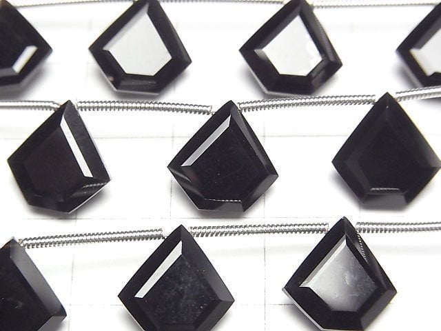 [Video] Onyx AAA Pentagon Faceted 12x12mm half or 1strand beads (aprx.4inch/10cm)