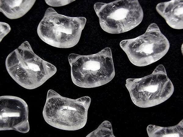 [Video] Crystal AA Cat Motif 10x12mm [Half Drilled Hole (Back)] 2pcs