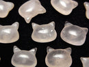 [Video] Rose Quartz AA+ Cat Motif 10x12mm [Half Drilled Hole (Back)] 3pcs