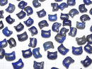 [Video]Lapislazuli AA Cat Motif 10x12mm [Half Drilled Hole (Back)] 3pcs