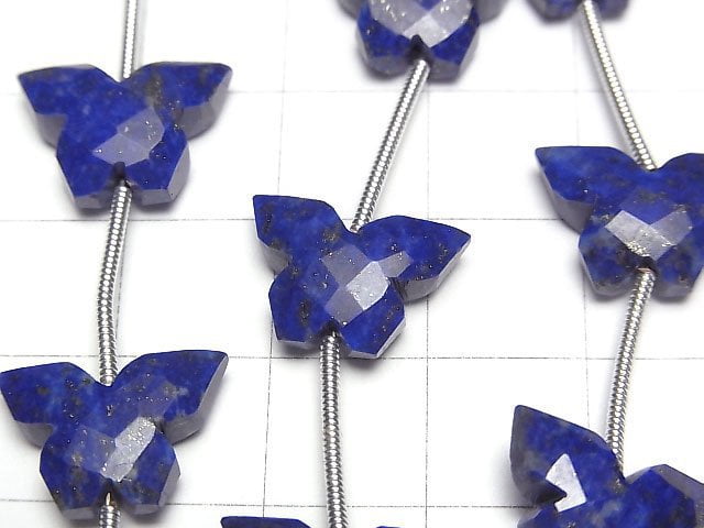 [Video] Lapislazuli AA++ butterfly shape 1 strand beads (aprx.4inch/10cm)