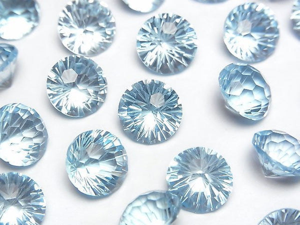 [Video]High Quality Sky Blue Topaz AAA Loose Stone Round Cut 10x10mm 1pc