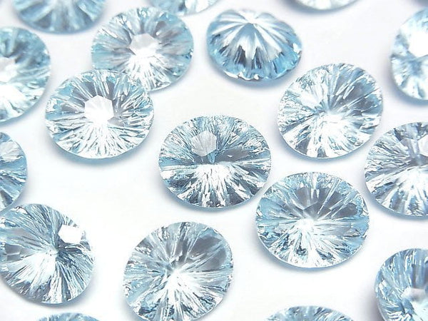 [Video]High Quality Sky Blue Topaz AAA Loose stone Faceted Oval 12x10mm 1pc