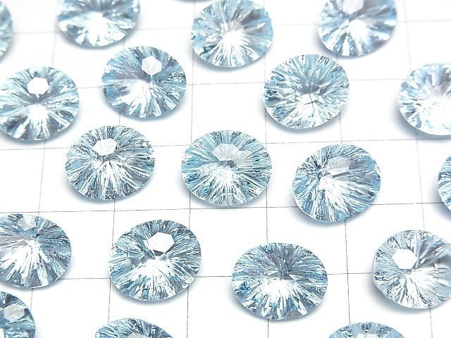 [Video]High Quality Sky Blue Topaz AAA Loose stone Faceted Oval 12x10mm 1pc