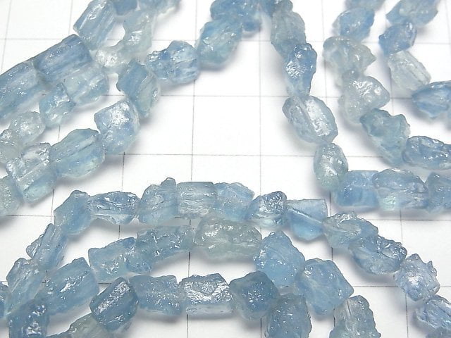 [Video]Aquamarine AA++ Rough Rock Nugget Bracelet