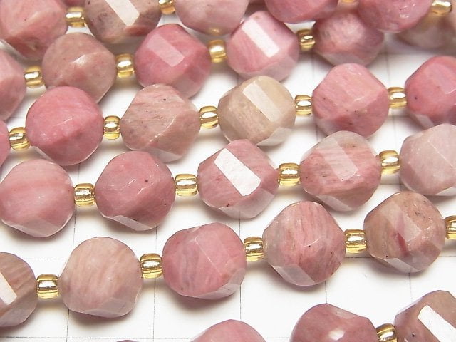 [Video] High Quality! Siliceous Schist AA Twist x Multiple Facets 10x8x8mm 1strand beads (aprx.15inch/36cm)