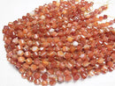 [Video] High Quality! Carnelian ,Sardonyx AAA Twist x Multiple Facets 10x8x8mm 1strand beads (aprx.15inch/36cm)