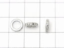 Metal parts Rondelle 8x8x2mm Silver color (with CZ) 2pcs