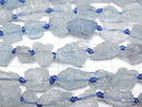 [Video]Aquamarine AA Rough Rock Nugget 1strand beads (aprx.15inch/38cm)