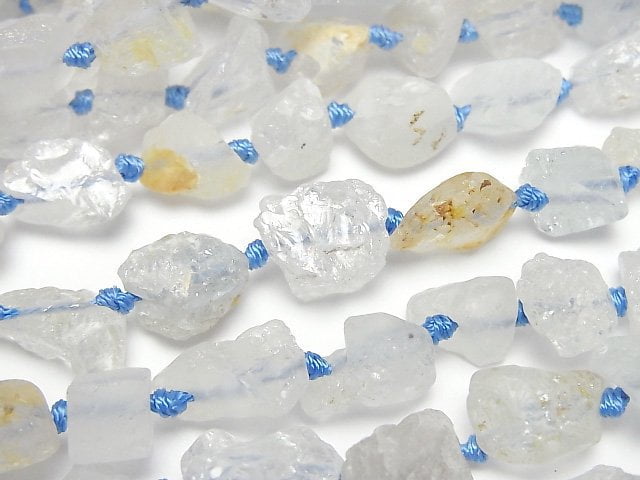 [Video] Natural White Topaz AA Rough Rock Nugget 1strand beads (aprx.16inch/40cm)