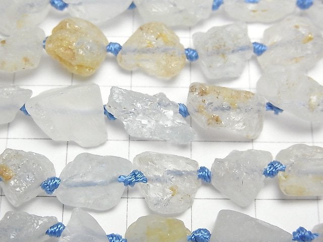 [Video] Natural White Topaz AA Rough Rock Nugget 1strand beads (aprx.16inch/40cm)