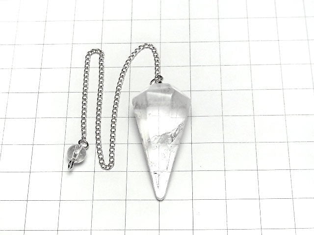 [Video] Crystal AA+ Pendulum 36x19x19mm with chain 1pc