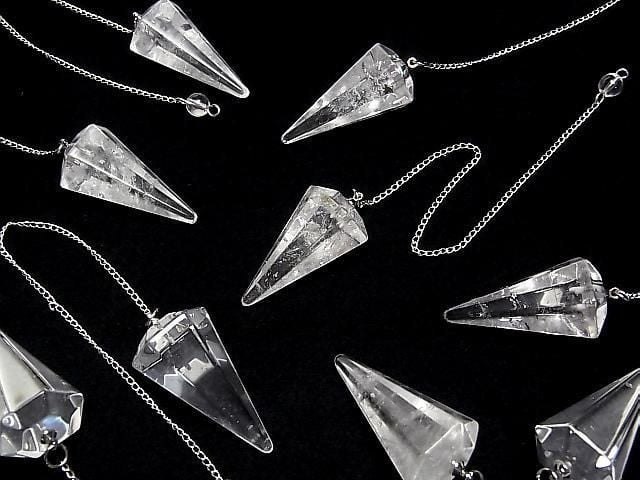 [Video] Crystal AA++ Pendulum 36x19x19mm with Chain (1pc)
