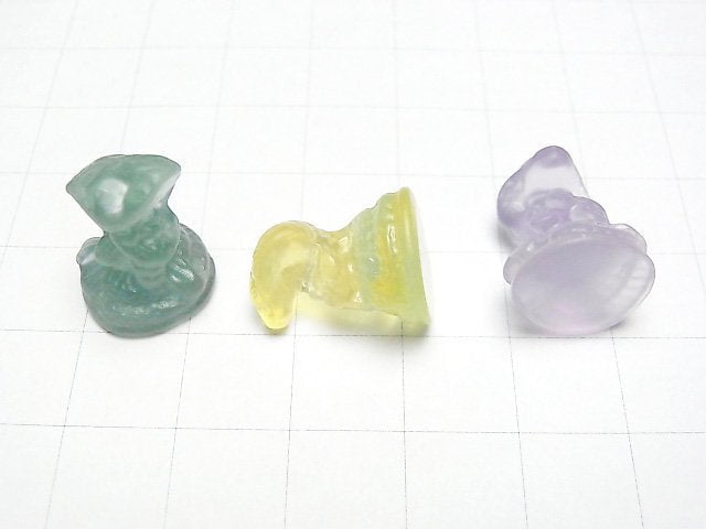 [Video] Multicolor Fluorite AAA Snake (Cobra) Motif 17x13mm [Undrilled] 3pcs