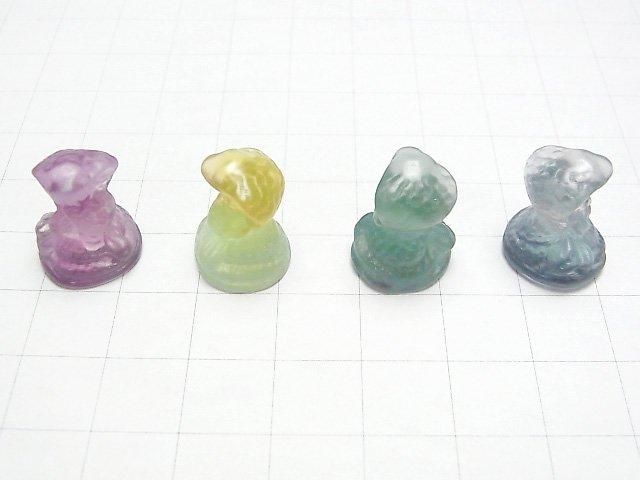 [Video] Multicolor Fluorite AAA Snake (Cobra) Motif 17x13mm [Undrilled] 3pcs