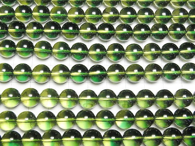 [Video] Green Yellow Quartz Round 10mm half or 1strand beads (aprx.15inch/36cm)