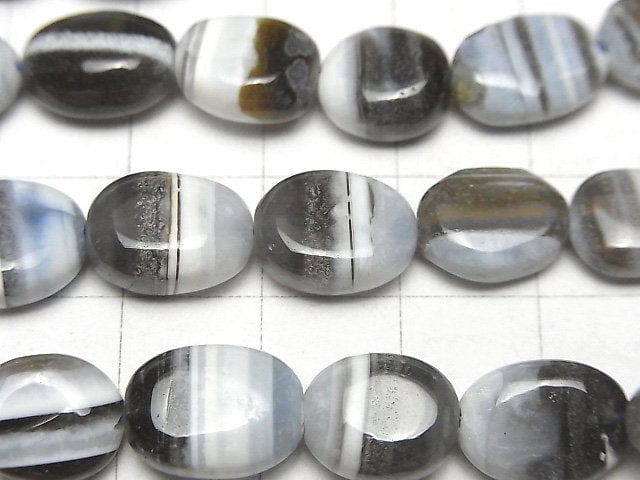 [Video]Strip blue opal AA++ Oval -Nugget 1strand beads (aprx.7inch/18cm)
