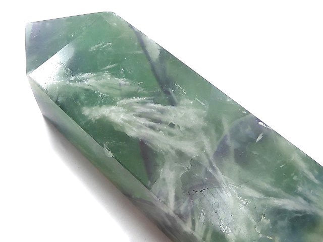 [Video][One of a kind] Angel Feather Fluorite Point (square pillar) 1pc NO.23