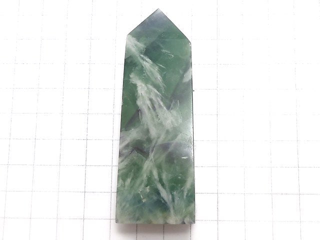 [Video][One of a kind] Angel Feather Fluorite Point (square pillar) 1pc NO.23